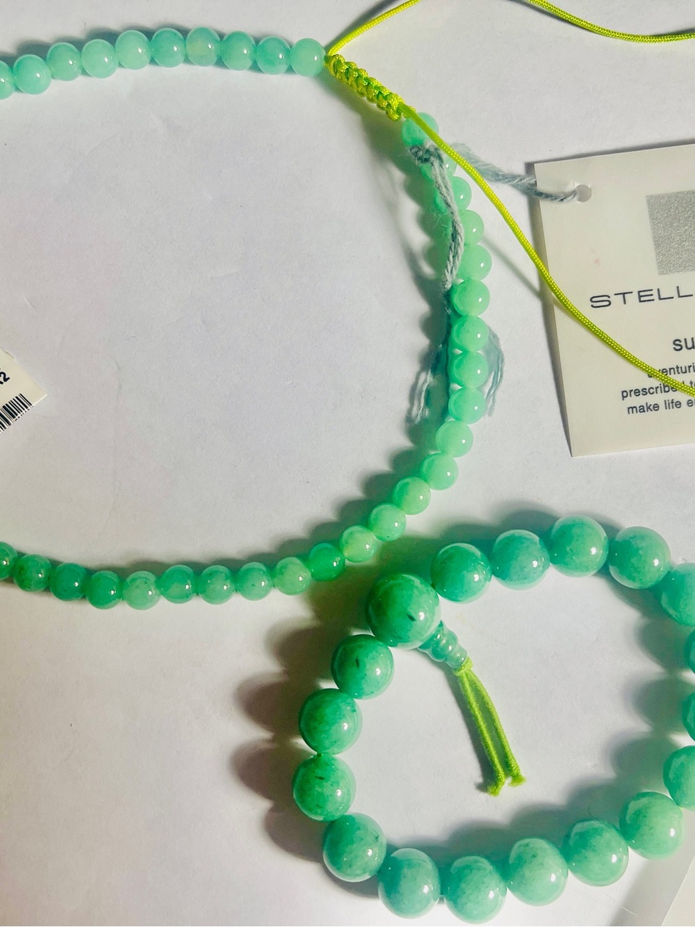Stella Pace Mint Green Beaded Necklace and Bracelet Set